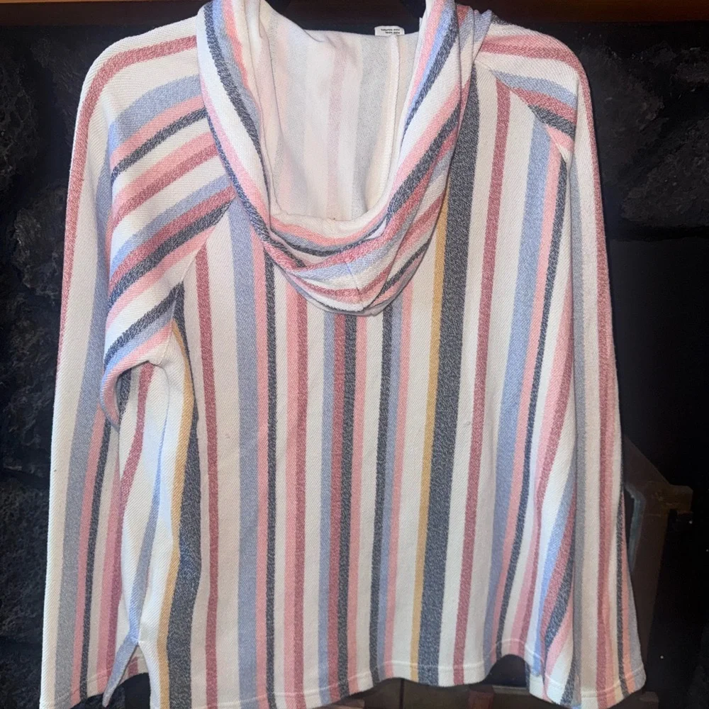 Roxy Size Medium Multicolor Striped Women's Hoodie sweatshirt pullover - Picture 5 of 11